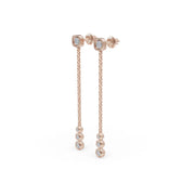 Drop Diamond 925 Sterling Silver Lab Grown Diamond Earrings